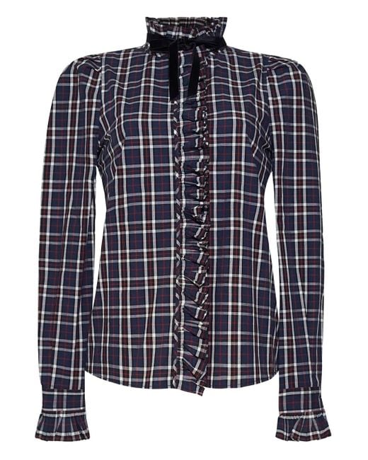 Chemise Pia À Motif Tartan Cara Cara en coloris Blue