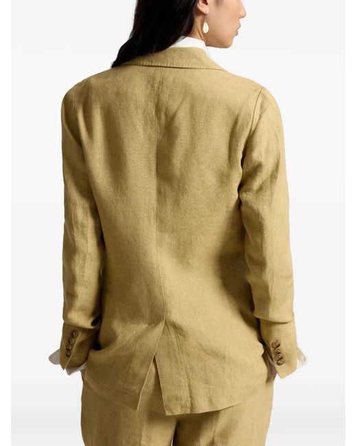 Polo Ralph Lauren Metallic One-Button Faded Linen Blazer