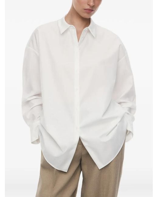 12 STOREEZ White Tilda Mercerised Cotton Shirt