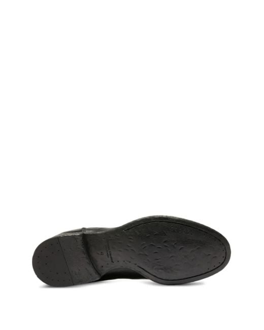 Officine Creative Black Elastic-Panel Leather Boots for men