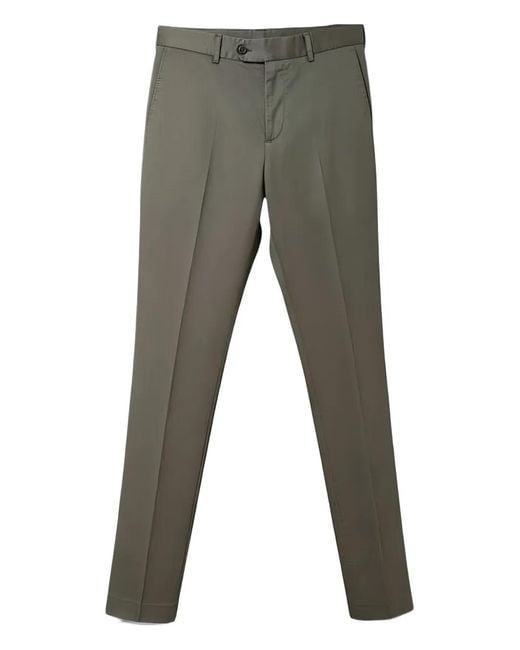PT Torino Gray Button-Fastening Trousers for men