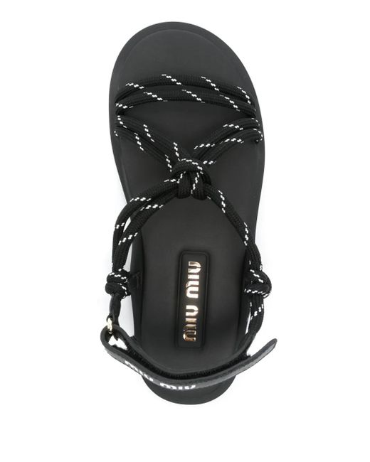 Miu Miu Black Nastro Sandals