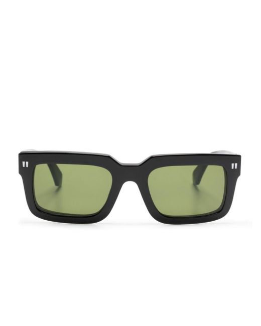 Off-White c/o Virgil Abloh Clip On2 Bril Met Rechthoekig Montuur in het Green