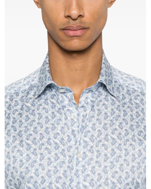 Etro Hemd Mit Paisleymuster in White für Herren