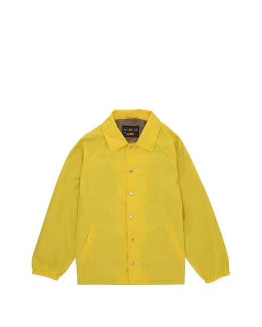 Fortela Yellow Coachjacket Press-Stud Jacket for men