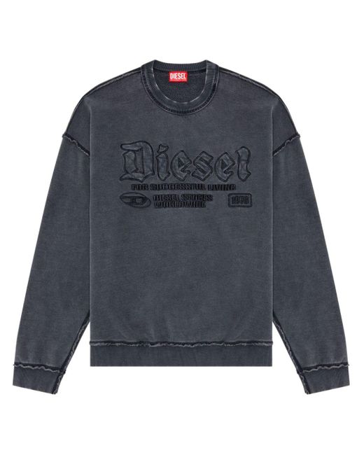 DIESEL Blue S-boxt-div Cotton Sweatshirt for men
