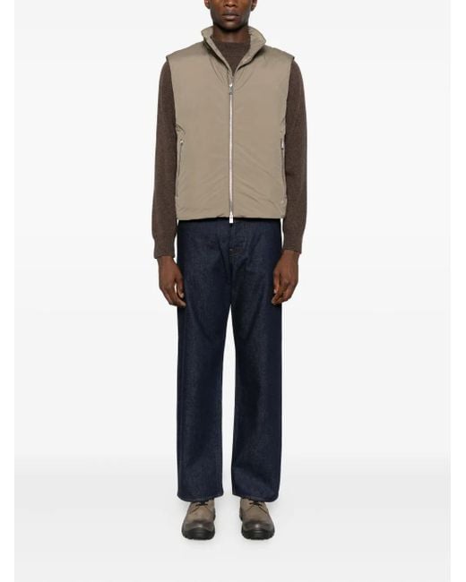 Boss Brown Zip-Up Sleeveless Gilet for men