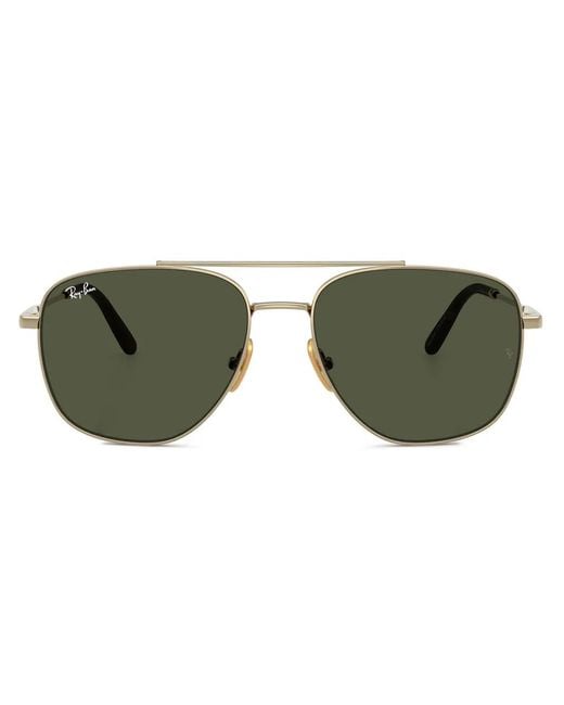 Ray-Ban Green William Aviator-Frame Sunglasses