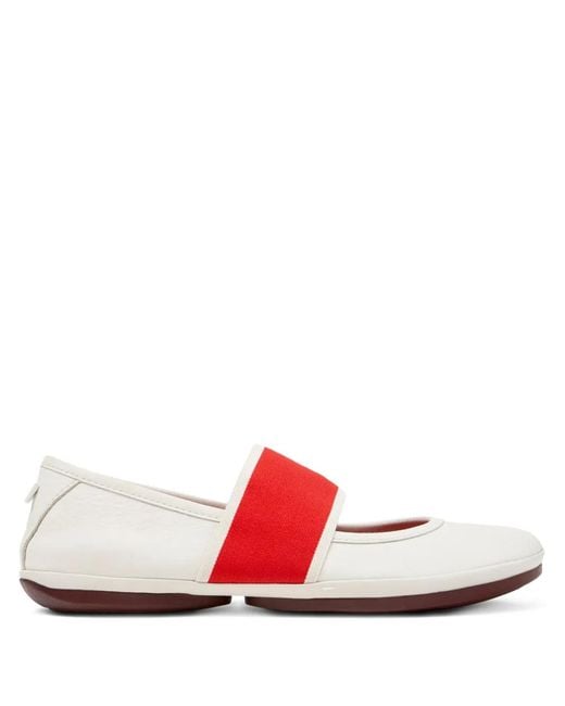 Camper Red Right Nina Strap Ballet Flats