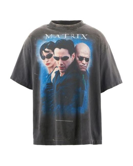メンズ SAINT Mxxxxxx Matrix Tシャツ Blue