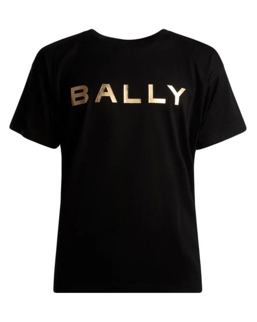 T-Shirt Con Logo Metallizzato di Bally in Black da Uomo