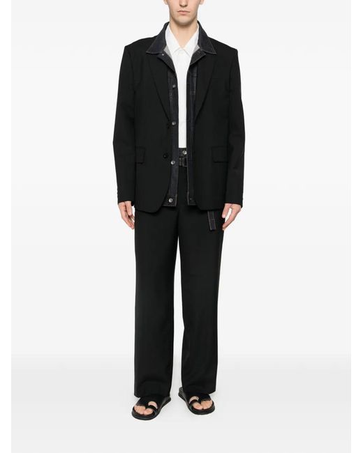 Sacai Black Collared Jacket for men
