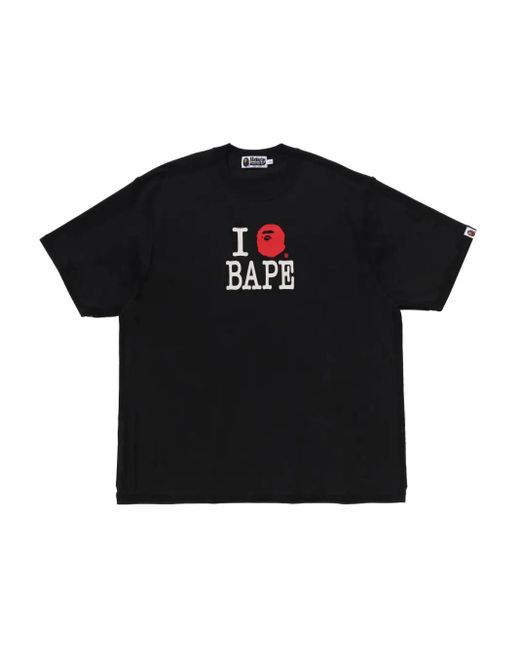 A Bathing Ape Black Logo-Graphic T-Shirt for men