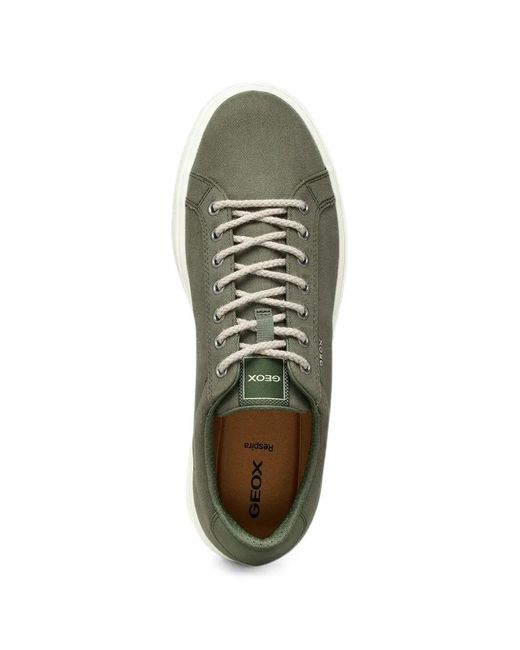 Geox Green Baltmoore Lace-Up Sneakers for men