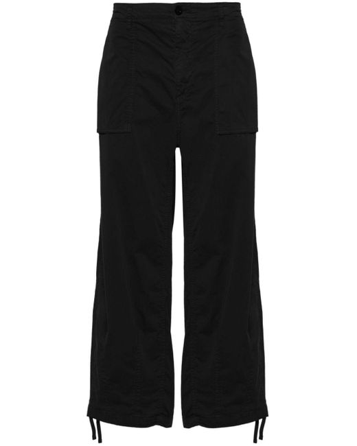 C P Company Black Drawstring-hem Loose Trousers for men