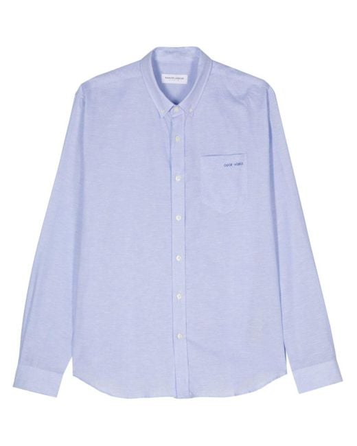 Maison Labiche Carnot Hemd aus Leinen in Blue für Herren