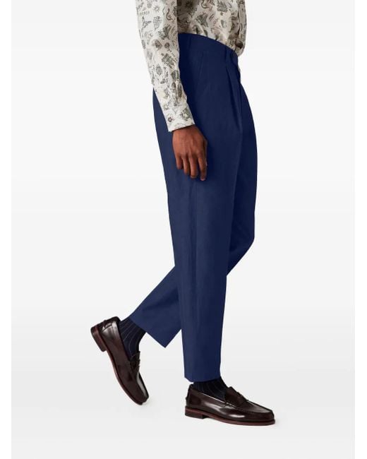 Paul Smith Broek Met Geplooide Details in het Blue voor heren