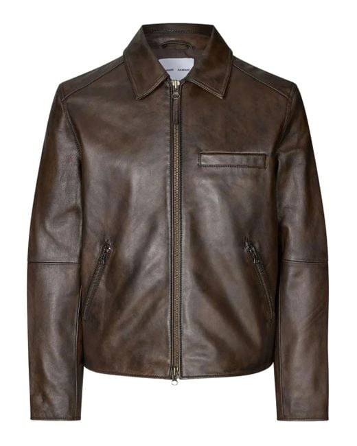Samsøe & Samsøe Brown Sacliff Zip Jacket for men