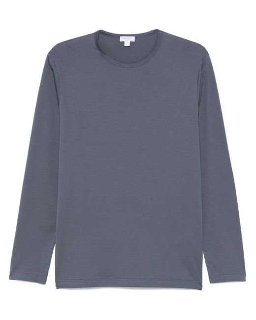 Sunspel Katoenen T-Shirt in het Blue voor heren