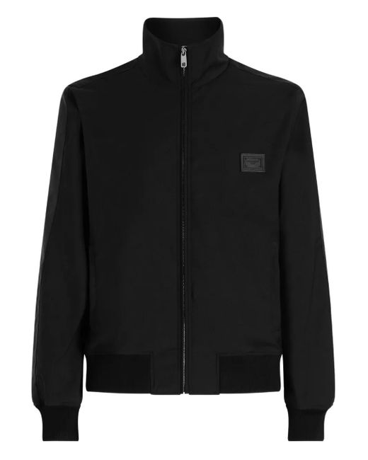 Dolce & Gabbana Logo -patch Ritssluiting Op Bomberjack in het Black