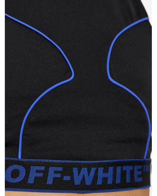 Off-White c/o Virgil Abloh Blue Logo-Tape Piping Top