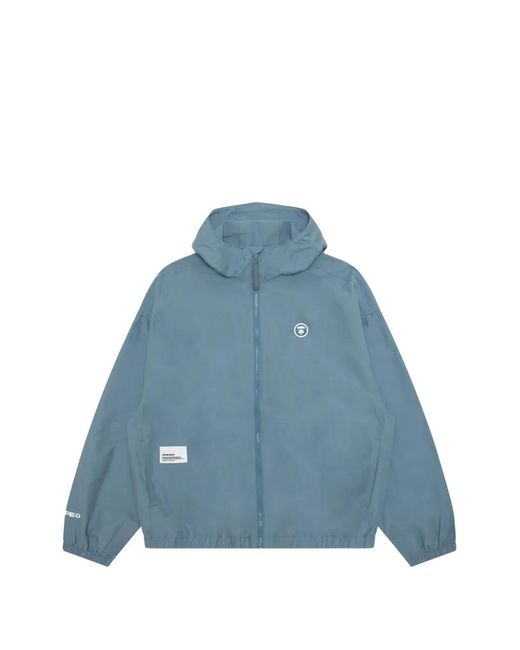 Aape By A Bathing Ape Blue Hooded Zip Jacket for men