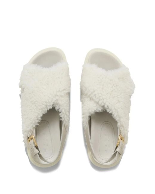 Marni Fussbett Lammy Sandalen in het White