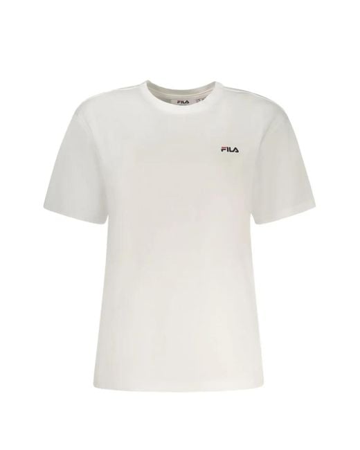Fila White Logo-Patch T-Shirt