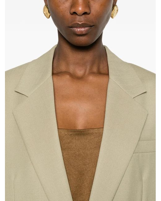 Saint Laurent Natural Flap-Pocket Blazer