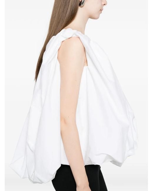 Jacquemus White Draped Top