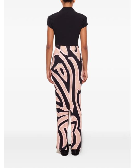 Emilio Pucci Black Drape Detail Blouse