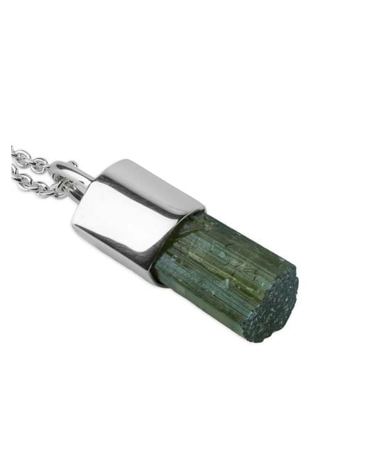 Parts Of 4 Green Sterling Talisman Tourmaline Necklace
