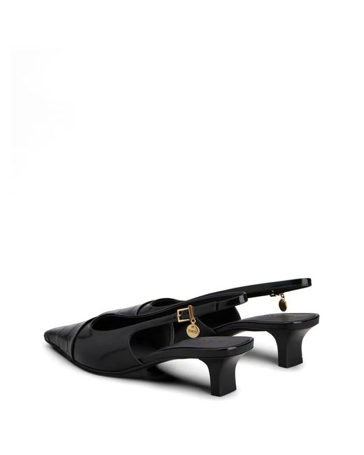Tod's Black Buckle-Charm Pumps