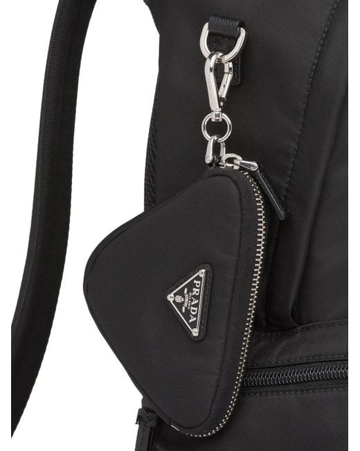 Pouch Re-Nylon Con Logo di Prada in Black da Uomo