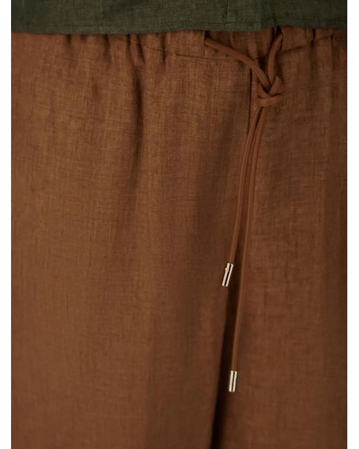 Herno Brown Pantalon À Lien De Resserrage