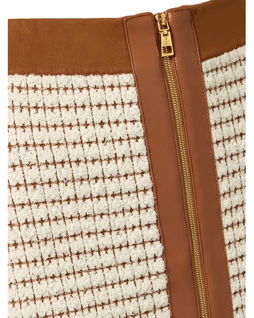Elisabetta Franchi Brown Zip-Up Mini Skirt