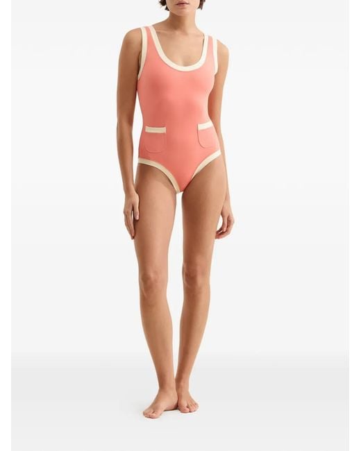 Eres Pink Senecio Pocket Trim Swimsuit