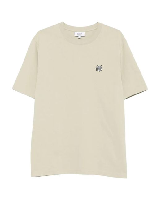 メンズ Maison Kitsuné フォックスパッチ Tシャツ Natural