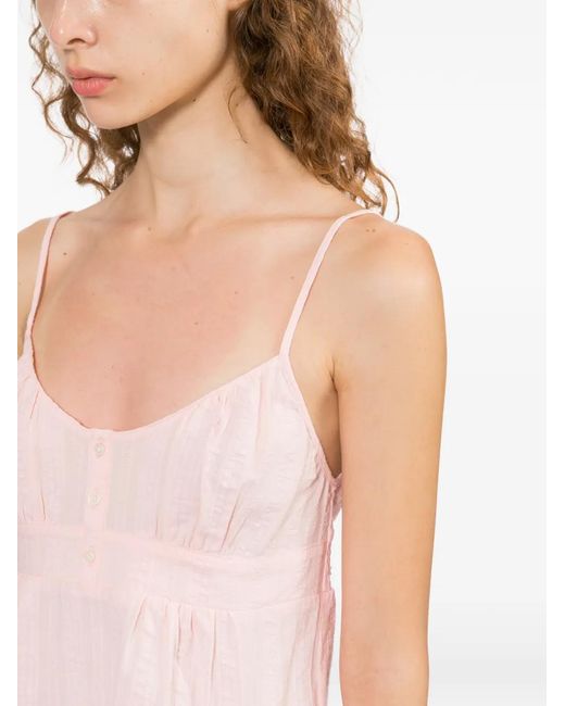 AAPE BY A BATHING AP Pink Ruched Camisole Top
