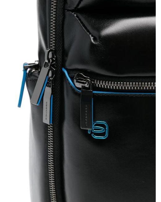 Piquadro Black Personalizable Backpack for men