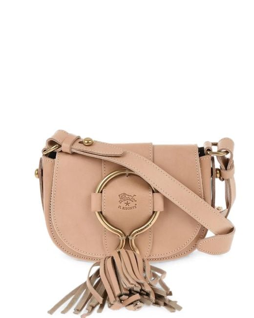 Il Bisonte Natural Tassel-Detail Leather Crossbody Bag