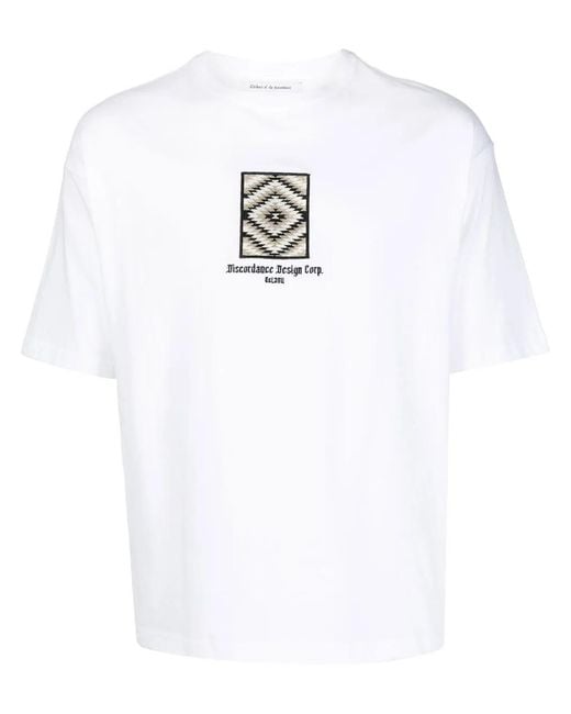 Children of the discordance White Logo-Print T-Shirt for men