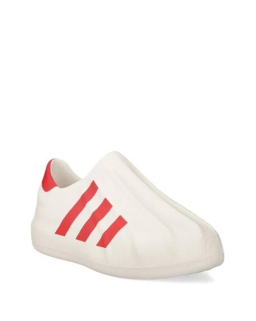 Adidas Pink Adifoam Superstar Three-Stripe Slip-On Sneakers