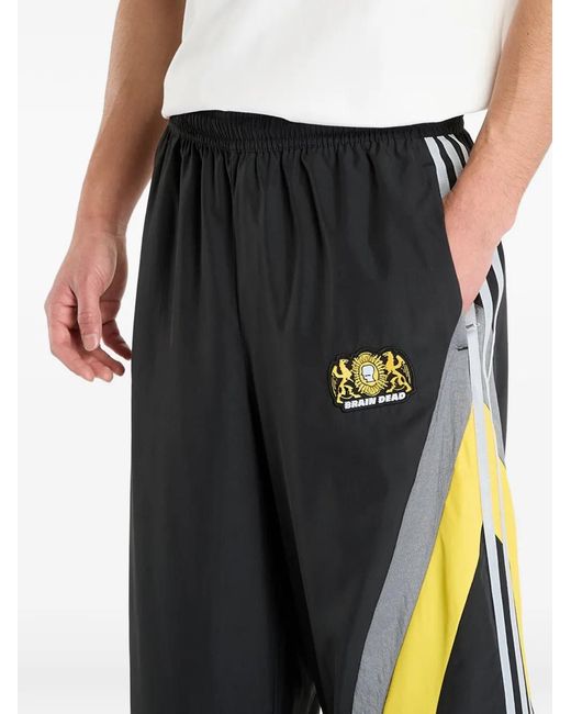 Adidas Black X Brain Dead Logo-Detail Track Pants for men