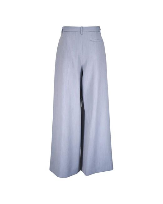 Twp Blue Spring Pleated Trousers