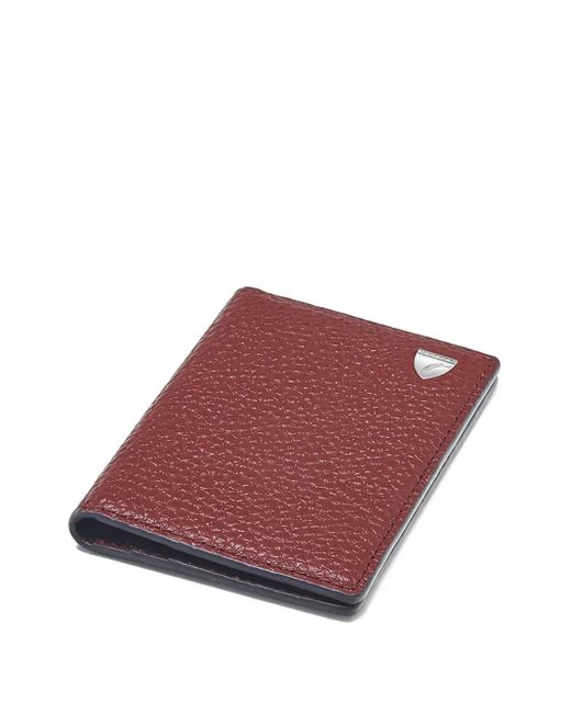 Aspinal Red Bi-Fold Card Holder for men