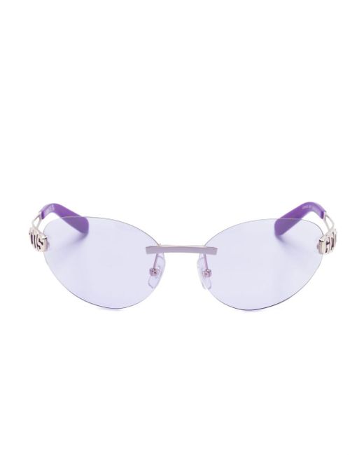 Gcds Purple Gd0032 Oval-frame Sunglasses