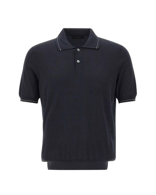 Gran Sasso Blue Short-Sleeve Polo Shirt for men