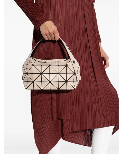 Issey Miyake Metallic Small Boston Geometric-Pattern Tote Bag