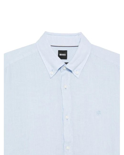 Boss Blue Buttoned Shirt for men